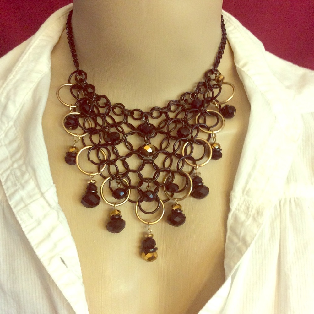 Black & Gold Chainmail Choker
